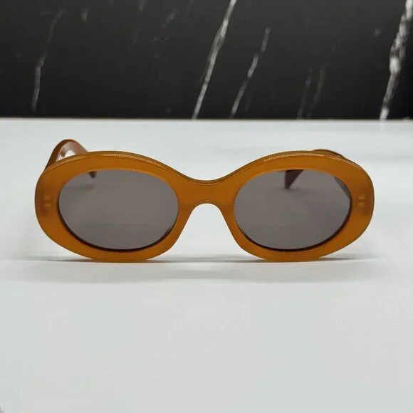 NEW CELINE CL40194U 45A ORANGE WOMEN OVAL SUNGLASSES CELINE